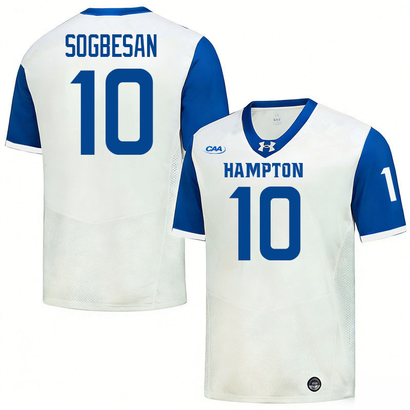 Hampton Pirates #10 Korede Sogbesan College Football Jerseys,Uniforms-White Hampton Pirates #10 Korede Sogbesan College Football Jerseys,Uniforms-White